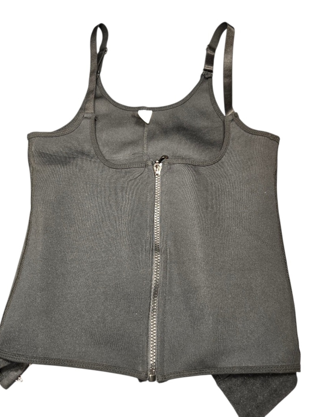 Women’s shape wear top with adjustable straps and zipper in front
